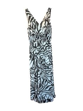 WHBM Black & White Zebra Print Maxi Dress
